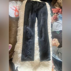 denim forum straight leg black denim jeans